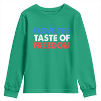 I Love The Taste Of Freedom Matching Couple Youth Sweatshirt Funny Patriotic Red White and Blue 4th of July