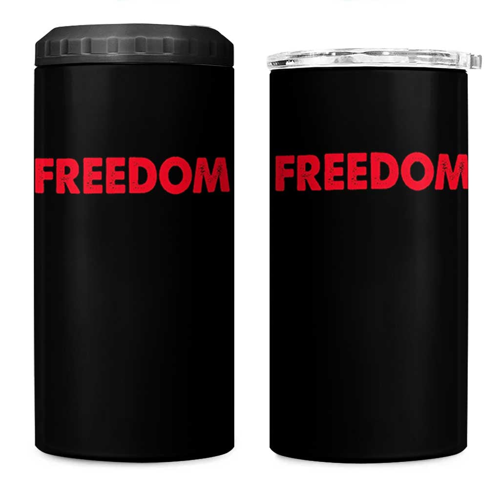 I'm Freedom Matching Couple 4 in 1 Can Cooler Tumbler Funny Patriotic Red White and Blue 4th of July