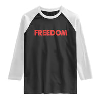 I'm Freedom Matching Couple Raglan Shirt Funny Patriotic Red White and Blue 4th of July