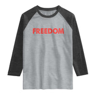 I'm Freedom Matching Couple Raglan Shirt Funny Patriotic Red White and Blue 4th of July