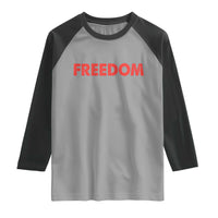 I'm Freedom Matching Couple Raglan Shirt Funny Patriotic Red White and Blue 4th of July