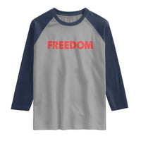 I'm Freedom Matching Couple Raglan Shirt Funny Patriotic Red White and Blue 4th of July