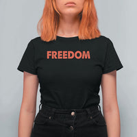 I'm Freedom Matching Couple T Shirt For Women Funny Patriotic Red White and Blue 4th of July