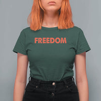 I'm Freedom Matching Couple T Shirt For Women Funny Patriotic Red White and Blue 4th of July