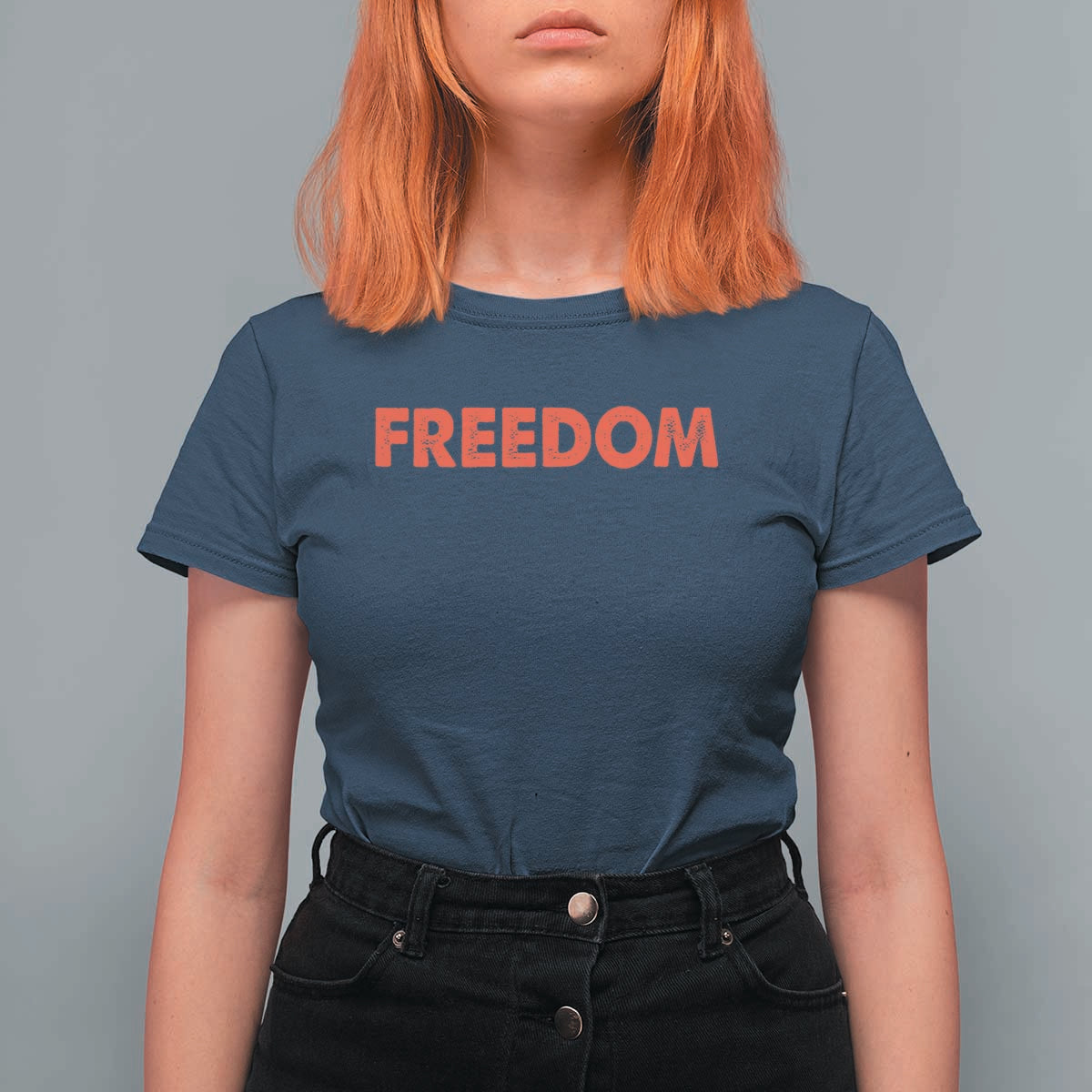 I'm Freedom Matching Couple T Shirt For Women Funny Patriotic Red White and Blue 4th of July
