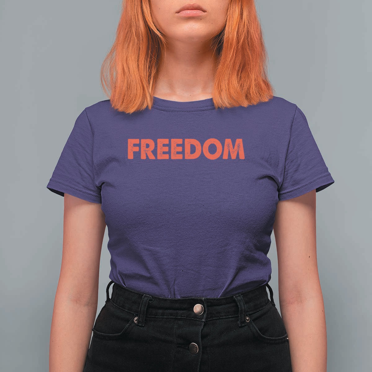 I'm Freedom Matching Couple T Shirt For Women Funny Patriotic Red White and Blue 4th of July