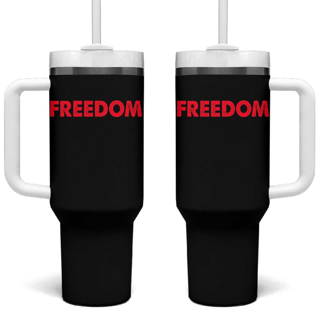 I'm Freedom Matching Couple Tumbler With Handle Funny Patriotic Red White and Blue 4th of July