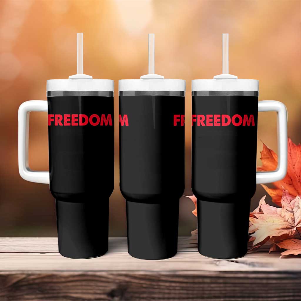 I'm Freedom Matching Couple Tumbler With Handle Funny Patriotic Red White and Blue 4th of July