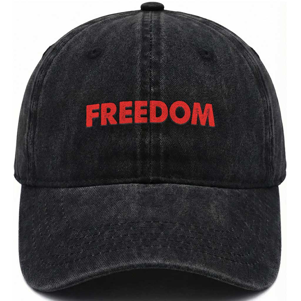 I'm Freedom Matching Couple Washed Cotton Baseball Cap Funny Patriotic Red White and Blue 4th of July