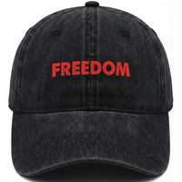 I'm Freedom Matching Couple Washed Cotton Baseball Cap Funny Patriotic Red White and Blue 4th of July
