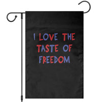I Love The Taste Of Freedom Americana Matching Couple Garden Flag Funny Patriotic Red White and Blue 4th of July