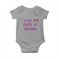 I Love The Taste Of Freedom Americana Matching Couple Baby Onesie Funny Patriotic Red White and Blue 4th of July