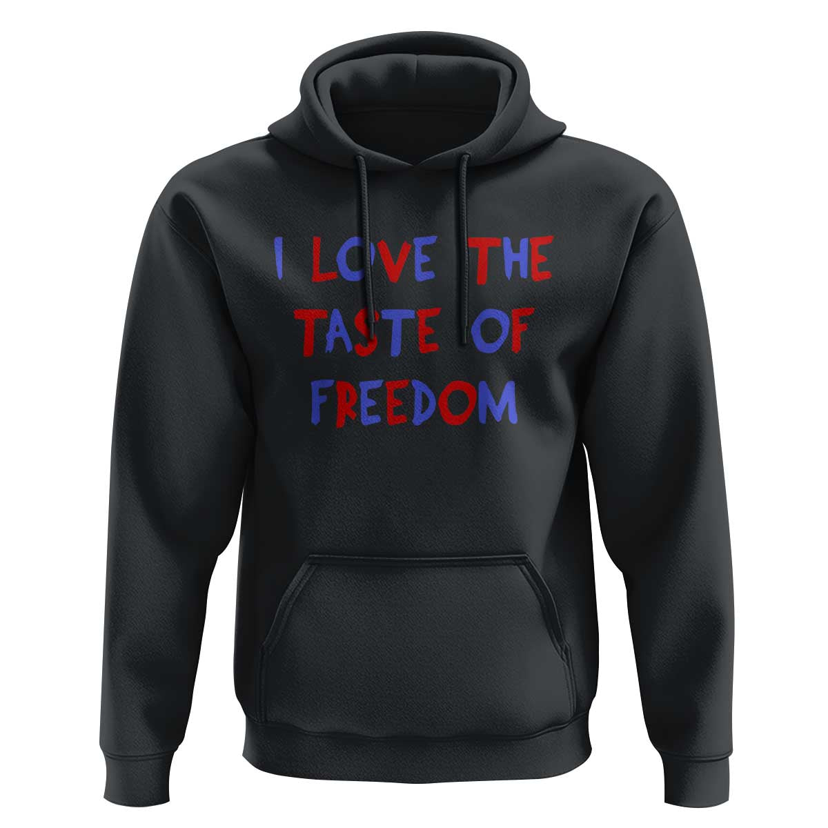 I Love The Taste Of Freedom Americana Matching Couple Hoodie Funny Patriotic Red White and Blue 4th of July