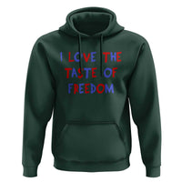 I Love The Taste Of Freedom Americana Matching Couple Hoodie Funny Patriotic Red White and Blue 4th of July