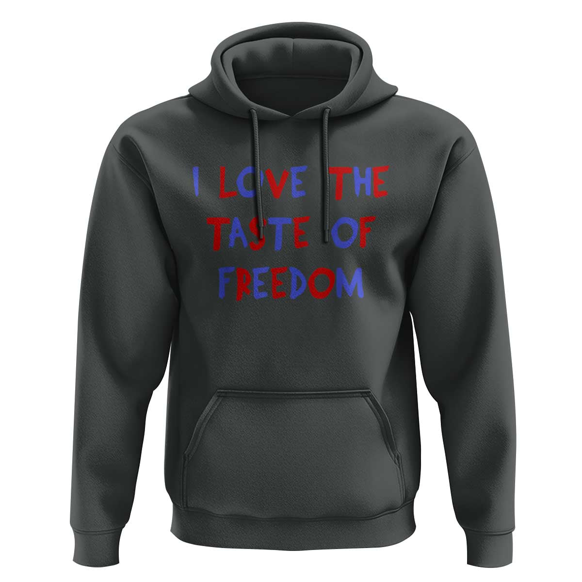 I Love The Taste Of Freedom Americana Matching Couple Hoodie Funny Patriotic Red White and Blue 4th of July
