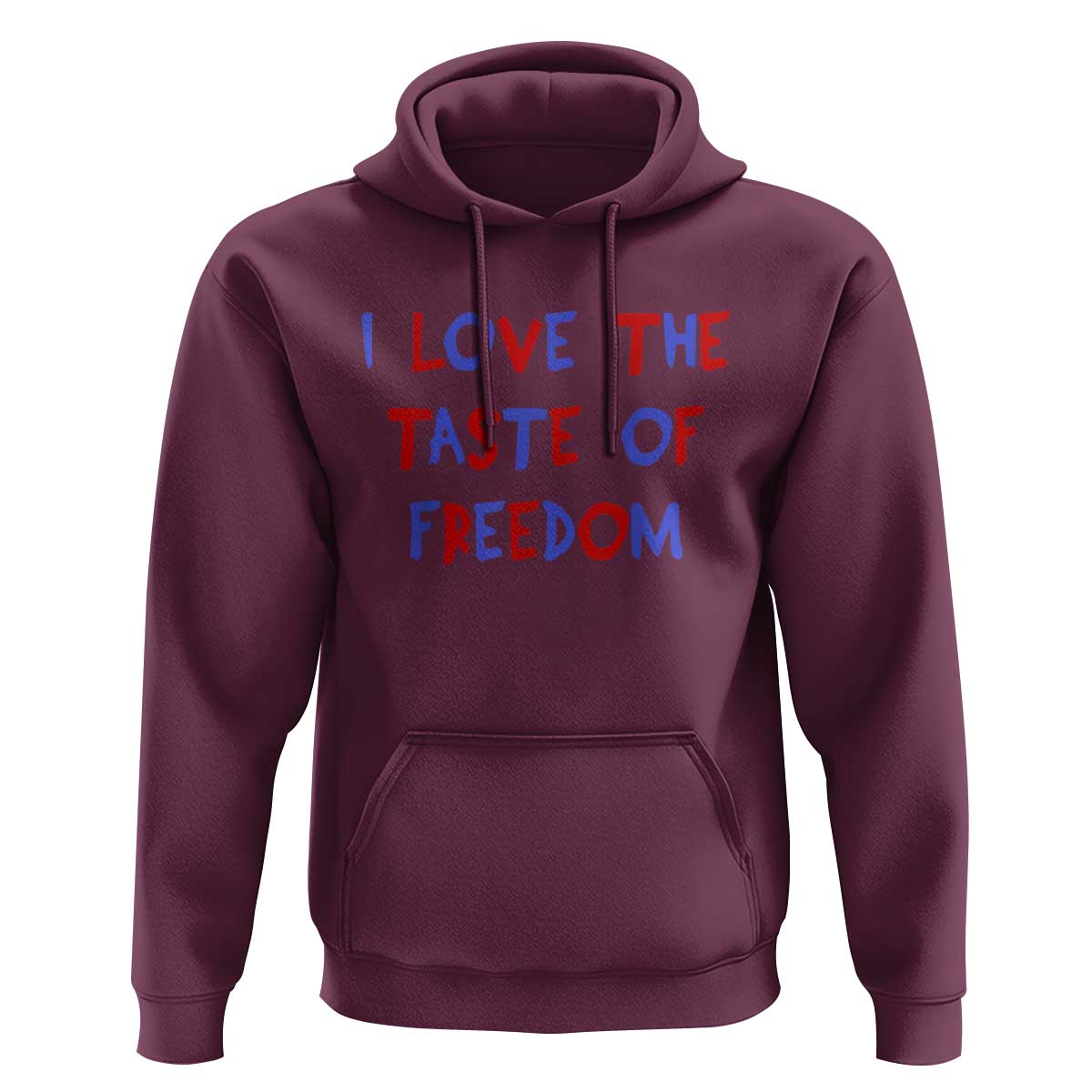 I Love The Taste Of Freedom Americana Matching Couple Hoodie Funny Patriotic Red White and Blue 4th of July