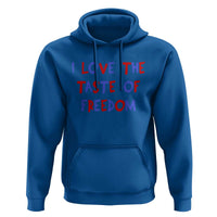 I Love The Taste Of Freedom Americana Matching Couple Hoodie Funny Patriotic Red White and Blue 4th of July