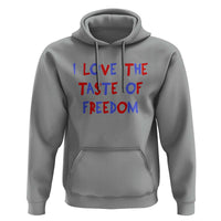 I Love The Taste Of Freedom Americana Matching Couple Hoodie Funny Patriotic Red White and Blue 4th of July