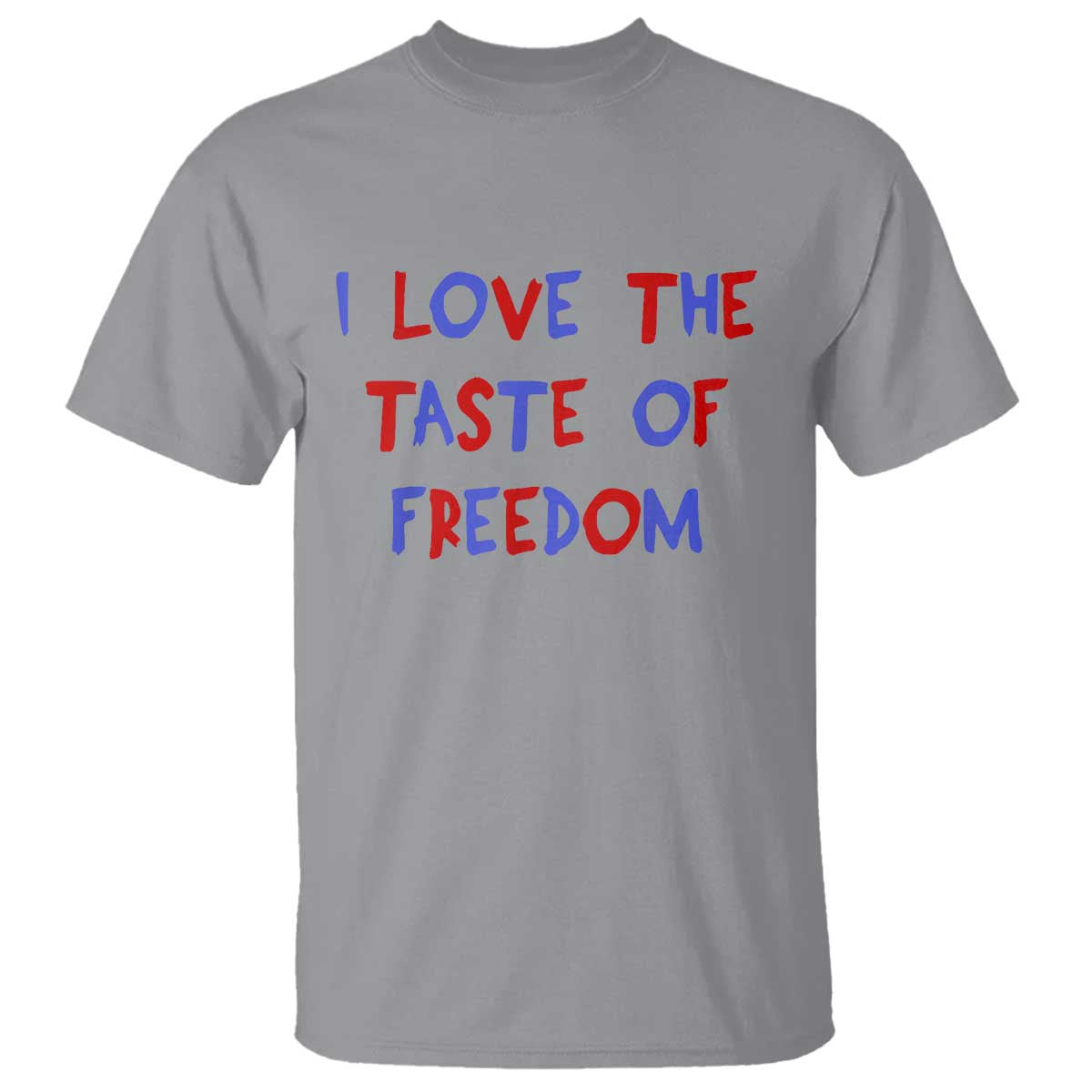 I Love The Taste Of Freedom Americana Matching Couple T Shirt Funny Patriotic Red White and Blue 4th of July