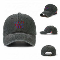 I Love The Taste Of Freedom Americana Matching Couple Washed Cotton Baseball Cap Funny Patriotic Red White and Blue 4th of July