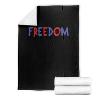 I'm Freedom Americana Matching Couple Throw Blanket Funny Patriotic Red White and Blue 4th of July