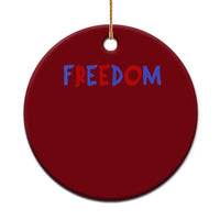 I'm Freedom Americana Matching Couple Ceramic Ornament Funny Patriotic Red White and Blue 4th of July