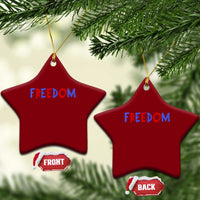 I'm Freedom Americana Matching Couple Ceramic Ornament Funny Patriotic Red White and Blue 4th of July