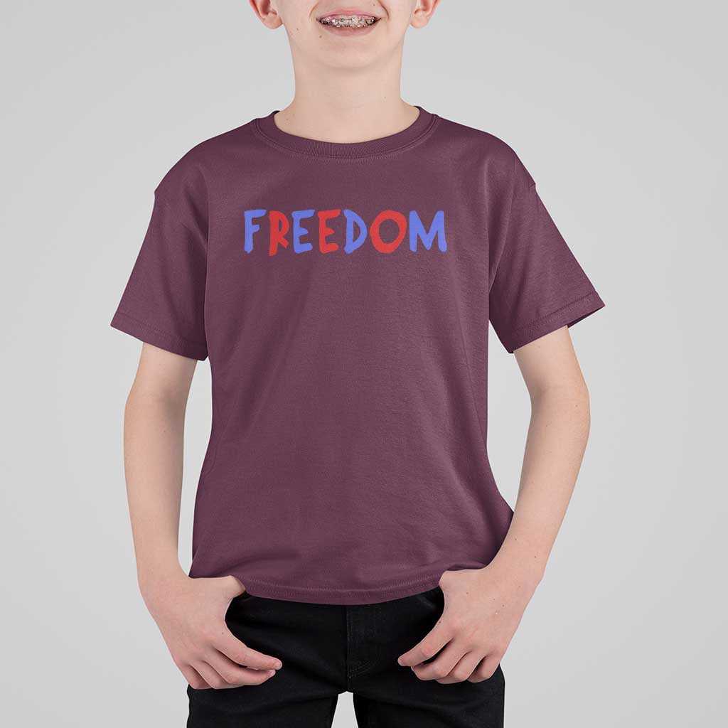 I'm Freedom Americana Matching Couple T Shirt For Kid Funny Patriotic Red White and Blue 4th of July