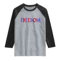 I'm Freedom Americana Matching Couple Raglan Shirt Funny Patriotic Red White and Blue 4th of July