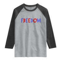 I'm Freedom Americana Matching Couple Raglan Shirt Funny Patriotic Red White and Blue 4th of July