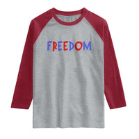 I'm Freedom Americana Matching Couple Raglan Shirt Funny Patriotic Red White and Blue 4th of July