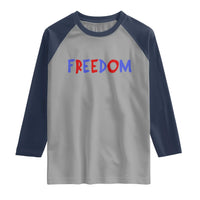 I'm Freedom Americana Matching Couple Raglan Shirt Funny Patriotic Red White and Blue 4th of July