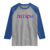 I'm Freedom Americana Matching Couple Raglan Shirt Funny Patriotic Red White and Blue 4th of July