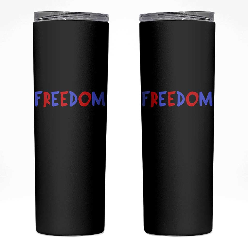 I'm Freedom Americana Matching Couple Skinny Tumbler Funny Patriotic Red White and Blue 4th of July