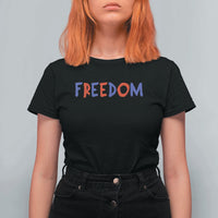 I'm Freedom Americana Matching Couple T Shirt For Women Funny Patriotic Red White and Blue 4th of July