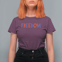 I'm Freedom Americana Matching Couple T Shirt For Women Funny Patriotic Red White and Blue 4th of July