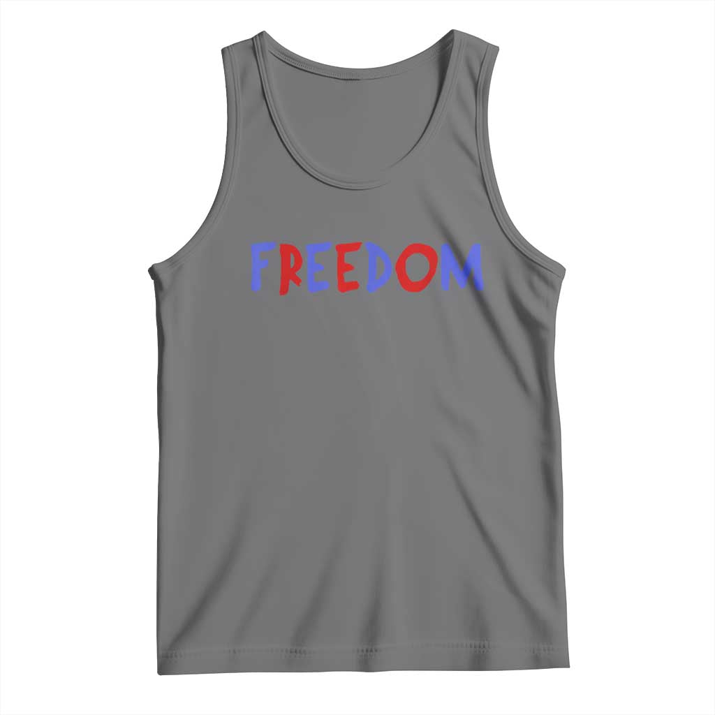 I'm Freedom Americana Matching Couple Tank Top Funny Patriotic Red White and Blue 4th of July