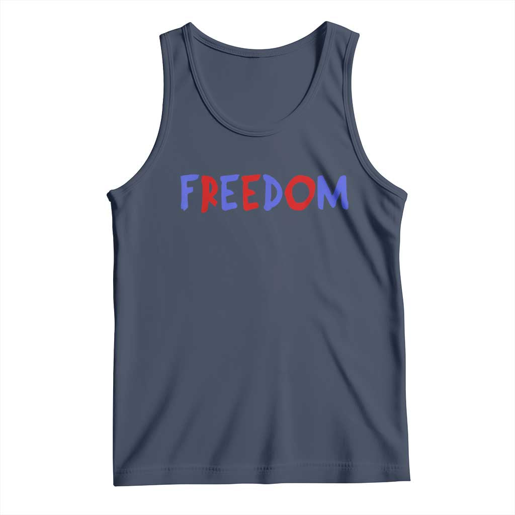 I'm Freedom Americana Matching Couple Tank Top Funny Patriotic Red White and Blue 4th of July