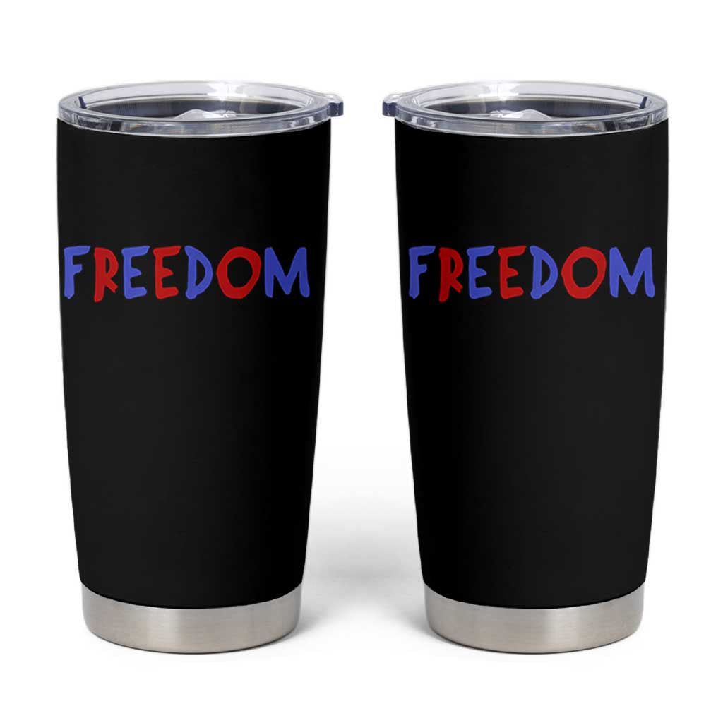 I'm Freedom Americana Matching Couple Tumbler Cup Funny Patriotic Red White and Blue 4th of July
