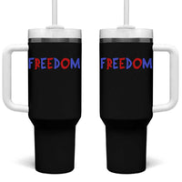 I'm Freedom Americana Matching Couple Tumbler With Handle Funny Patriotic Red White and Blue 4th of July