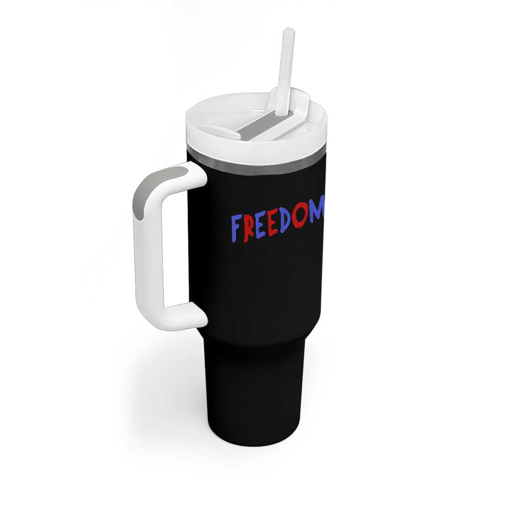 I'm Freedom Americana Matching Couple Tumbler With Handle Funny Patriotic Red White and Blue 4th of July