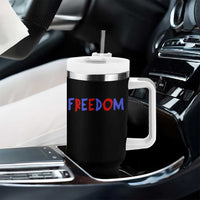 I'm Freedom Americana Matching Couple Tumbler With Handle Funny Patriotic Red White and Blue 4th of July