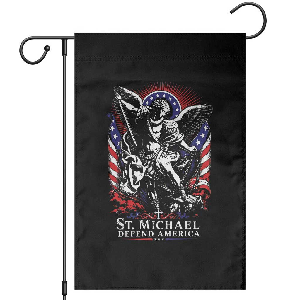 St Michael Defend America Archangel Graphic Garden Flag Christian Faith Patriotic