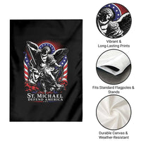 St Michael Defend America Archangel Graphic Garden Flag Christian Faith Patriotic