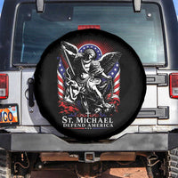 St Michael Defend America Archangel Graphic Spare Tire Cover Christian Faith Patriotic