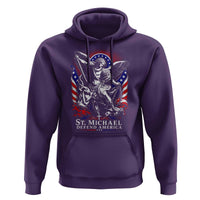 St Michael Defend America Archangel Graphic Hoodie Christian Faith Patriotic