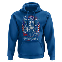 St Michael Defend America Archangel Graphic Hoodie Christian Faith Patriotic