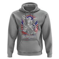 St Michael Defend America Archangel Graphic Hoodie Christian Faith Patriotic