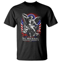 St Michael Defend America Archangel Graphic T Shirt Christian Faith Patriotic