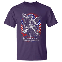 St Michael Defend America Archangel Graphic T Shirt Christian Faith Patriotic